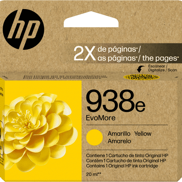 Cartucho de Tinta HP EvoMore 938e Amarillo (4S6Y1PL) Blink Costa Rica Equipos Tecnologia