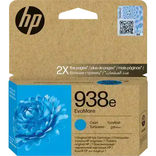 Cartucho de Tinta HP EvoMore 938e Cian (4S6X9PL) Blink Costa Rica Equipos Tecnologia