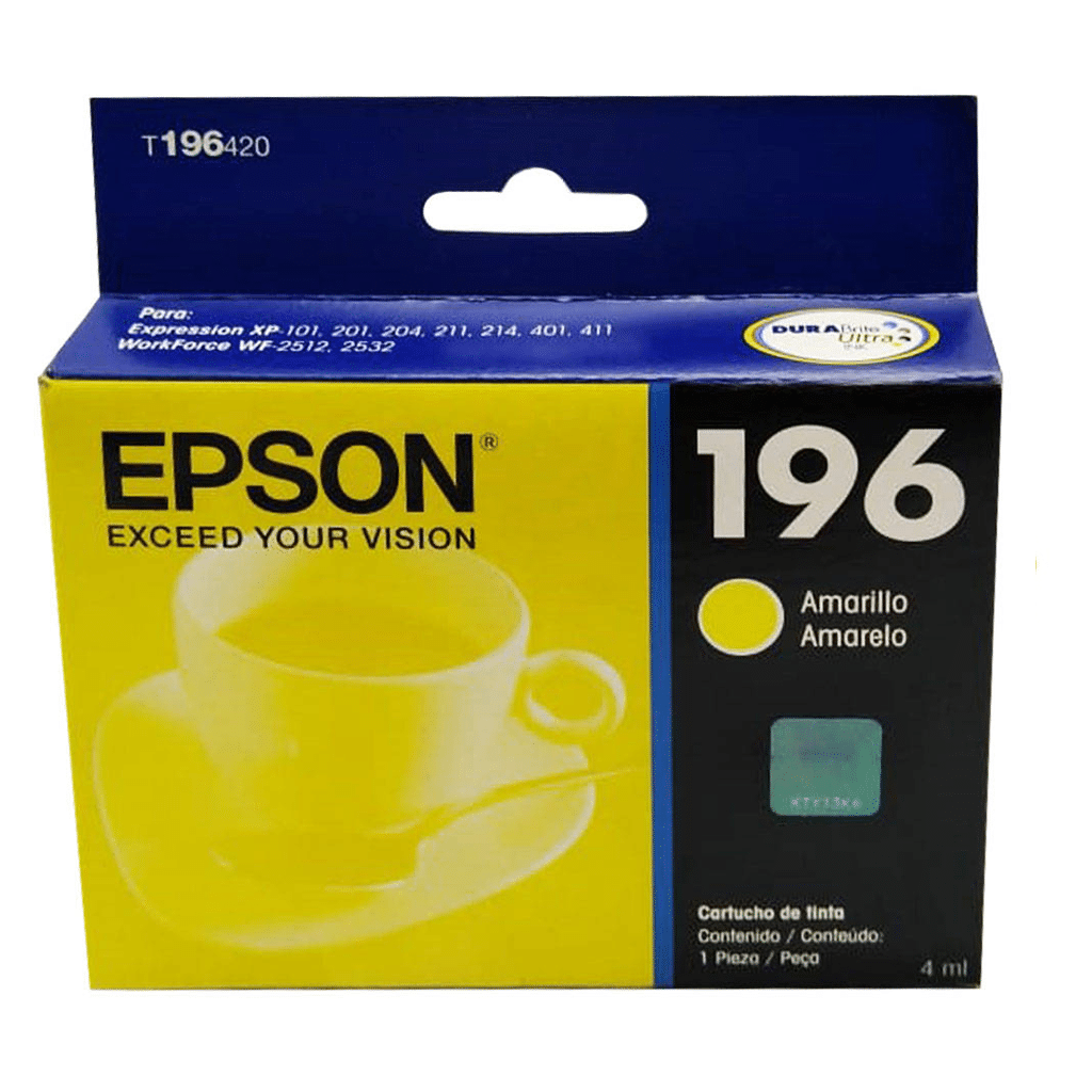 Cartucho de Tinta Epson T196 Amarilla T196420 AL Blink Costa Rica Equipos Computo Tecnologia