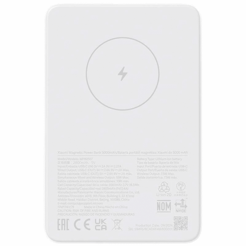 Power Bank Xiaomi 5000mAh Magnetica 59497 Blink Costa Rica Equipos Computo Tecnologia
