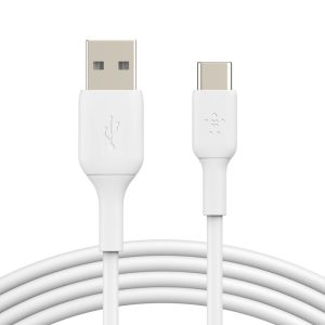 Cable Belkin Carga Rápida USB-A a USB-C 1m BLANCO (CAB001bt1MWH)