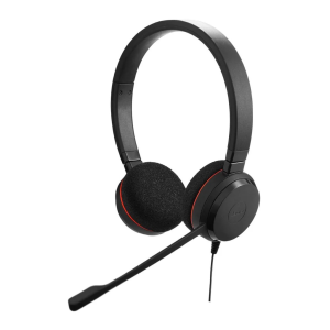 Black wired gaming headset with foam ear cushions and an attached boom microphone.