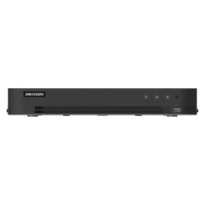 GRABADORA DVR HIKVISION 8 CANALES + 4 CANALES DE AUDIO + ALARMA 4K H.265 PRO+ ACUSENSE NEGRO (IDS-7208HUHI-M1/XT 8/4)