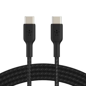 Cable Trenzado Belkin Carga Rápida 60w USB-C a USB-C 1m NEGRO (CAB004bt1MBK)