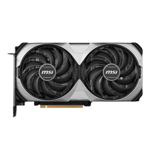 MSI graphics card with twin cooling fans and PCIe connector for desktop PCs.